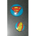 2 SUPERMAN BADGES