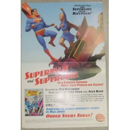 POSTER PROMO SUPERMAN & SUPERGIRL STATUE